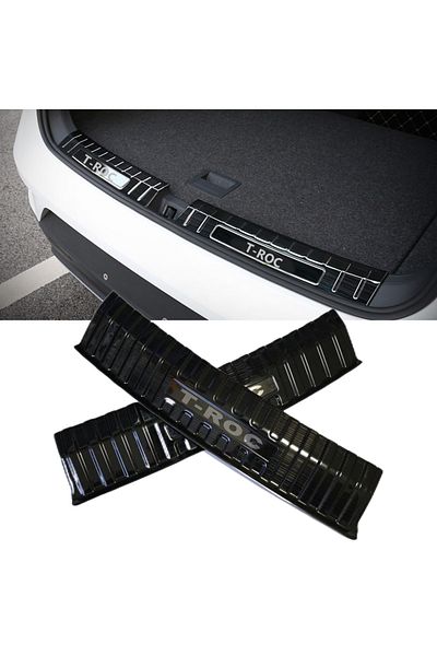 AOSRRUN Black For Volkswagen Vw T-roc 2018 2019 2020 2021 2022 2023 Accessories Car Rear Bumper Sill Protect