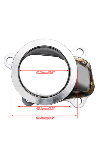 Choice1 - محول من الفولاذ المقاوم للصدأ لأنبوب توربو لأسفل مقاس 2.5 بوصة و63 مم وشريط V من T25 T28 GT25 GT28...