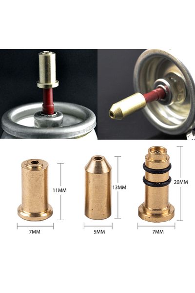 Choice 3Pcs Reusable Nozzle Refill Butane Gas Adapter Inflatable Head For Dupont Ligne Lighter Filling