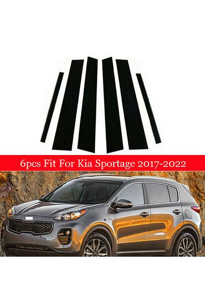 Choice Fit For Kia Sportage 2017 2018 2019 2020 2021 2022 Glossy Black  Pillar Post Door Window Column B...