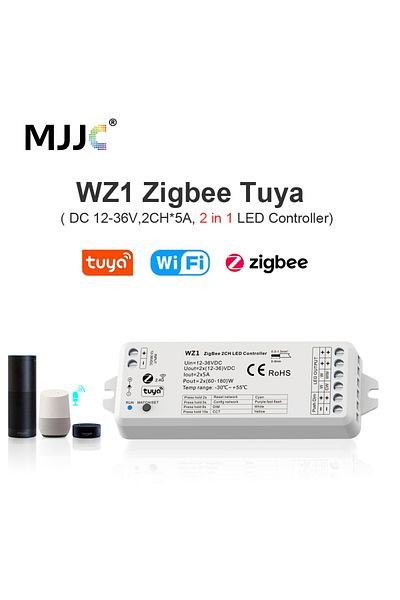 MJJC Tuya Zigbee Dimmer LED Switch 12V 24V 36V DC 2CH Wireless RF 2.4G Remote WIFI Smart Life CCT WW C...