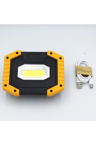 Ekaiou Lithium Ion No Battery Package B Rechargeable Led Work Light Cob 30w Portable Waterproof For Outdoor