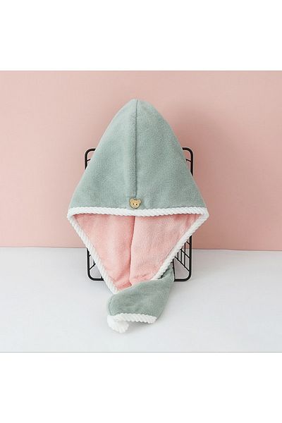 DUTRIEUX 1pcs Women Hair Towel Wrap Drying Hair Turban Quick-dry Polyester Hair Towel Cap Hat Bath Hat Sol...