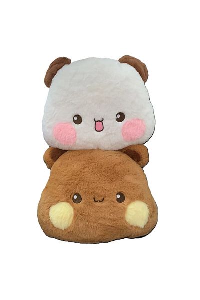 Choice 33cm Panda And Bear Bubu Dudu Plush Pillow Yier Panda Bear Dolls Lovely Cartoon Stuffed Soft Plushie