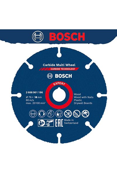 Bosch 2608901196 Original 2608901196 Carbide Durable Multi Wheel Cutting Disc 76 Mm Durable Cutting