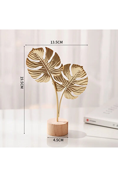 Choice style2 1 قطعة من ريش أوراق الجنكة الذهبية نموذج معدني تماثيل يدوية لسط...
