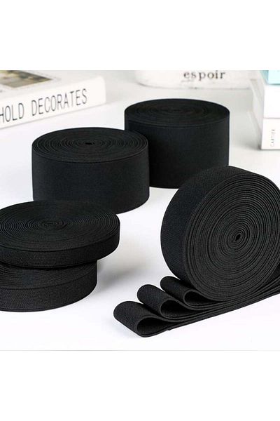 QIMONTON 4Meter/8Meter 15mm/20mm/25mm/30mm/35mm/40mm/45mm/50mm White Black Nylon High Elastic Bands Garmen...