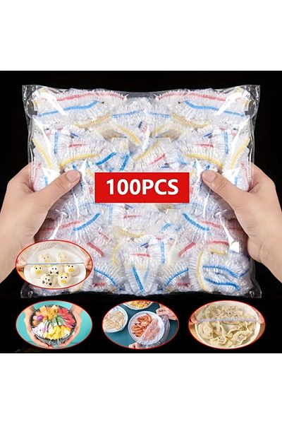 Choice Color 100pcs Elastic Food Bowl Protective Cover Reusable Stretchable Food Cover Suitable Different S