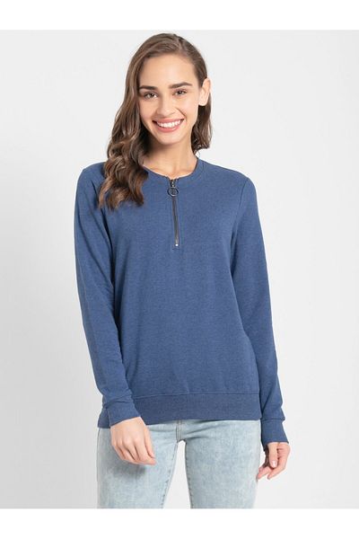 JOCKEY USA Original Womens Loung Wr Sweat Shirt UL11-01 Blue