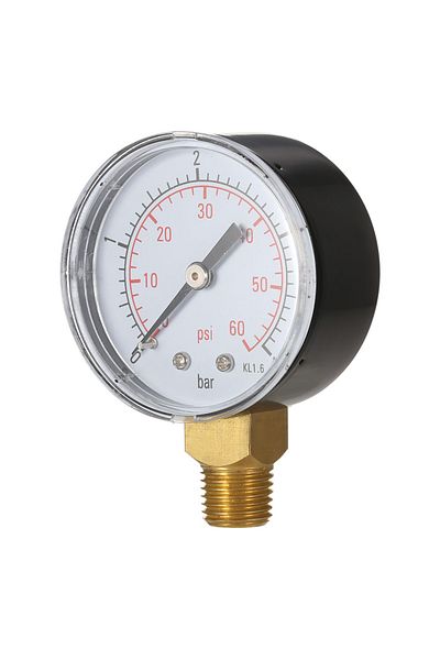 Choice 50mm 0~60psi 0~4bar Pool Filter Water Pressure Dial Hydraulic Pressure Gauge Meter Manometer 1/4"...