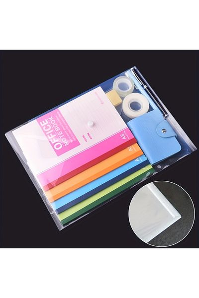 Choice 20 packs, plastic envelope, transparent reusable poly envelope waterproof folder with buttons, A4...