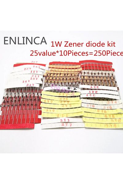 Choice 25values 1w Zener Diode Kit 3v-33v 14values Or 25valuesx10pieces Assorted Assortment Set New Electro