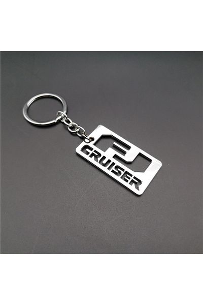 Choice Silver Simplified Font Design Car Keychain Pendant For Toyota Fj Cruiser Key Accessories Alloy Key R
