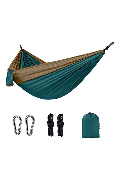 Choice Color 1 Single Person Portable Outdoor Camping Hammock With Nylon Color Matching Hammock High Streng