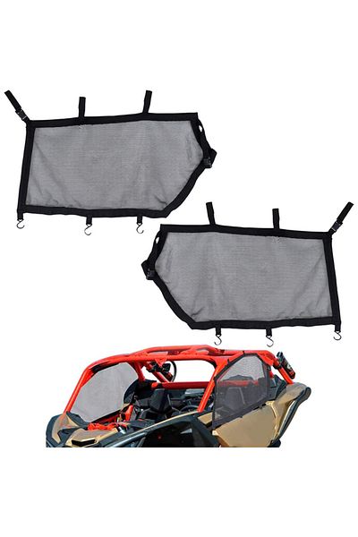Choice Black Utv Right & Left Window Net For Can-am Maverick X3 2017-2021 Window Shade Shield Roll Cage Mes