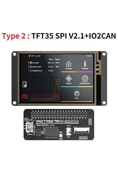 Choice Tft35spi And Io2can Bigtreetech Tft35 Spi V2.1 Touch Screen 3.5 Inch Display Io2can 3d Printer Pi V1