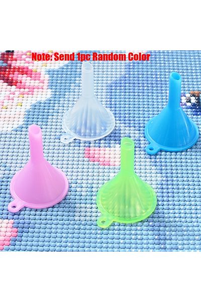 Choice 1pc Random Color 1pc Random Color Mini Plastic Funnel Diy Diamond Painting Tools Bead Container Stor