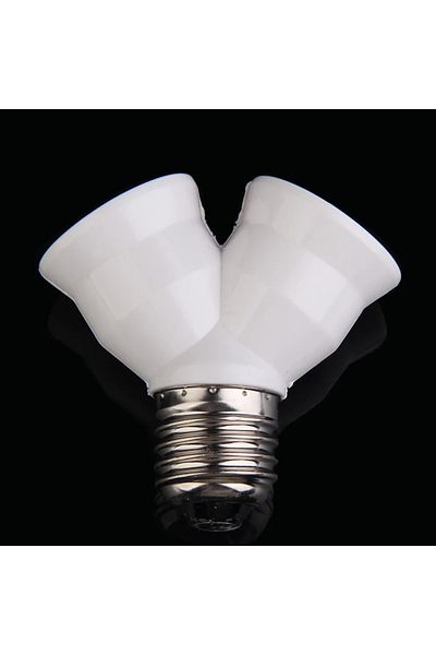 Choice E27 Base Light Lamp Bulb Socket 1 to 2 Splitter Adapter Converter Socket Lamp Holder For Home Soc...