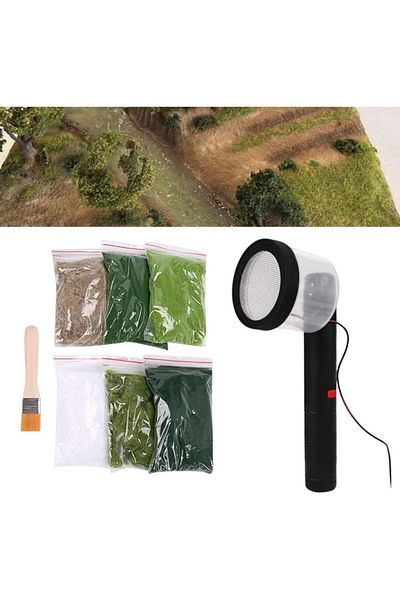 Choice Static Grass Applicator for Landscaping with 6 Bags Static Grass Planting Grass Machine Flocking ...