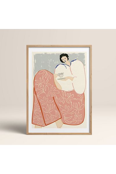 HOMEPACK Единична картина в дървена рамка, единичен плакат, картина TK/762