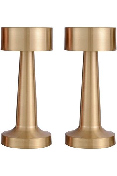 AWH Cordless Touch Table Lamps, LED Set, Metal Housing, for Bedroom, Bedside, Restaurant (2-Pack)