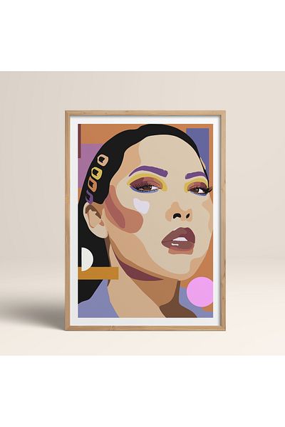 HOMEPACK Единична картина в дървена рамка, единичен плакат, картина TK/765