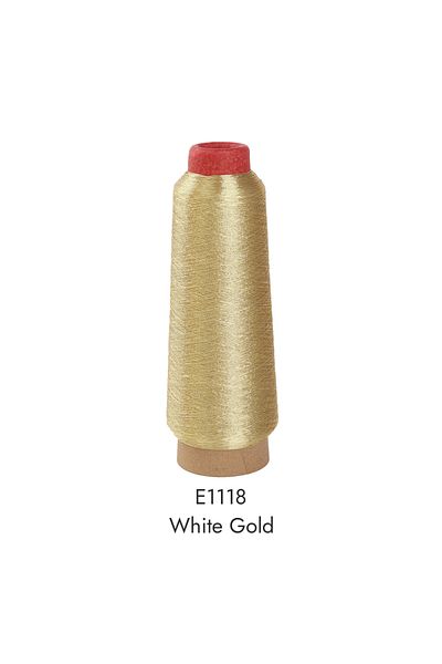 Choice E1118 White Gold 150d 3000m Per Cone Metallic Thread Yarn For Computerized Embroidery Decorative Sew
