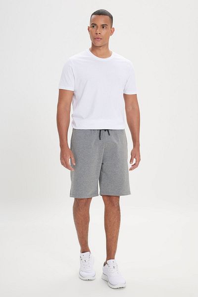 AC&Co / Altınyıldız Classics Graue, bequeme Sport-Strickshorts für Herren in Standard-Passform in Grau