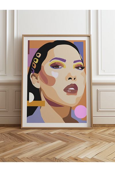 HOMEPACK Единична картина в дървена рамка, единичен плакат, картина TK/765