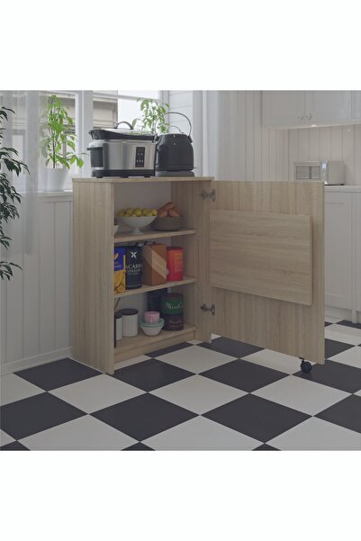 asratrend Mutfak Fonksiyonel Kiler Dolabı Katlanır Masa