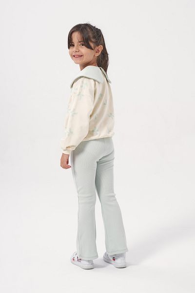 Minipodyum Girl's Bow Collar Detailed Tights Double Set