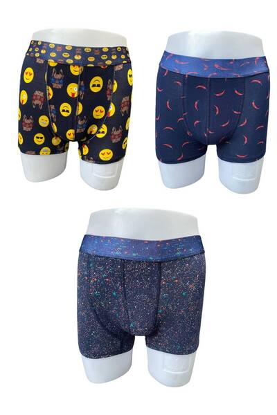 Ladytime Muške bokserice Zenura 3PCS - Zabavni i stilski dizajni, 95% pamuk