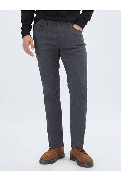Kip Woven Slim Fit Casual Cotton Blend Trousers