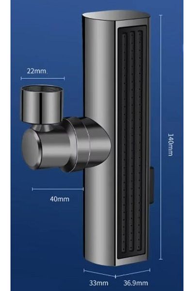 Sardıcı Universal Gray Series - Functional Tap End and Water Saving Waterfall Type Diverter