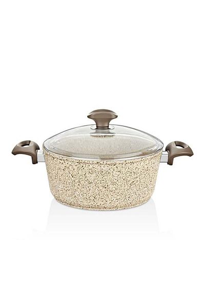 FALEZ 26 Cm Creamy Granitec Deep Pot