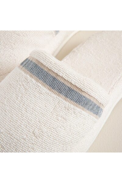 Chakra Derin Unisex Slippers ECRU/MARINE BLUE