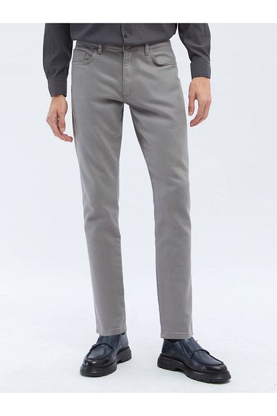 Kip Woven Slim Fit Casual Cotton Blend Trousers