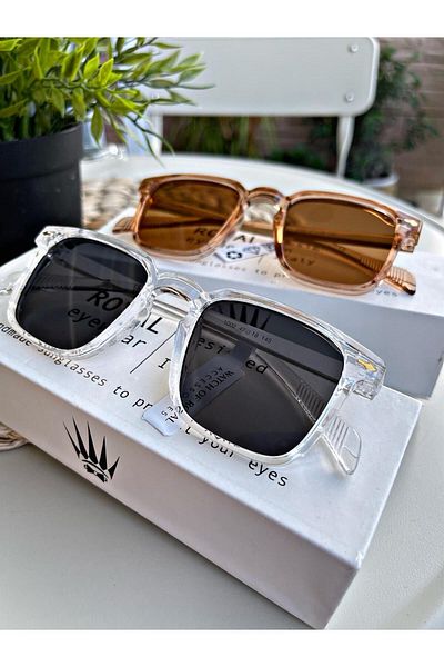 WATCHOFROYAL Vintage Grey-Rose Sunglasses Set - Women and Men Uv-400 C