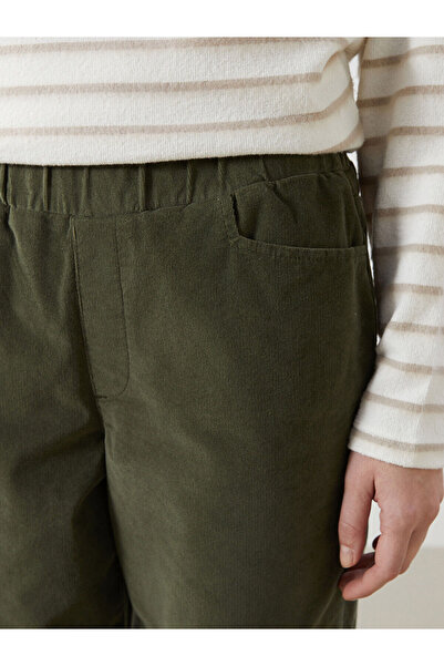 LC Waikiki Women's Velvet Pants with Elastic Waist