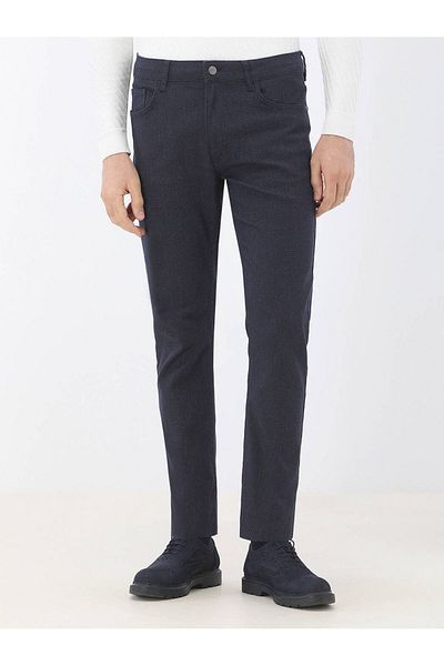 Kip Lässige, gewebte Hose aus Baumwollmischung im Slim Fit