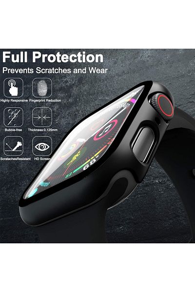 AWH Compatible Apple Watch Case Series 4/5/6 SE 44mm, Beautyshow Protective Cover  Screen Protector
