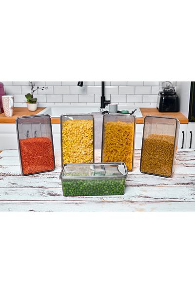 SUPERPUP 2 Lt Anthracite Ziplock Storage Container - 10 Pieces Freezer, Fridge, Food, Toy, Food, Coffee Box
