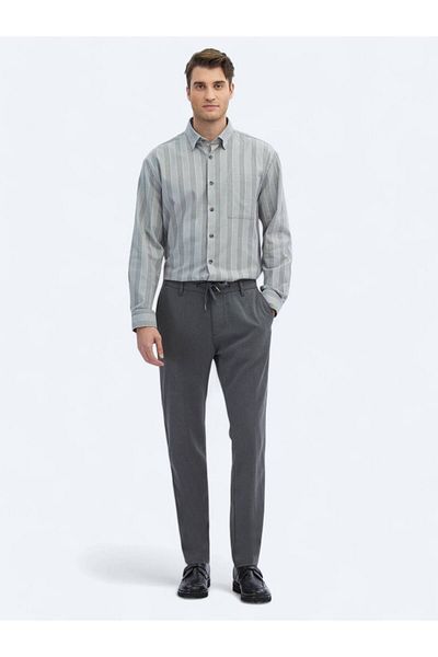 Kip Patterned Woven Casual Trousers