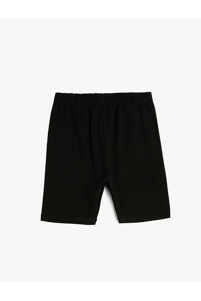 2kids2mom Leggings de bază pentru fete, scurte, cu talie elastică