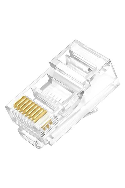 Genel Markalar Rj45 Cat6 Yeni Nesil Delikli Jack Konnektör 100 Adet