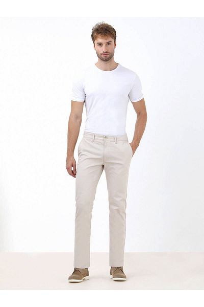 Kip Lässige, gewebte Hose aus Baumwollmischung im Slim Fit