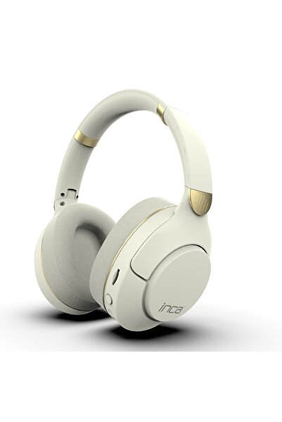 Inca IBK-503B Kablosuz 5.3 Bluetooth Hafıza Kart Destekli Kulak Üstü Kulaklık Bej