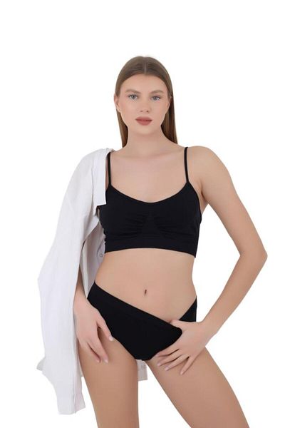 CNT Women's High Waist Panties - Micro Fiber, Bato Color, Black and White Skin