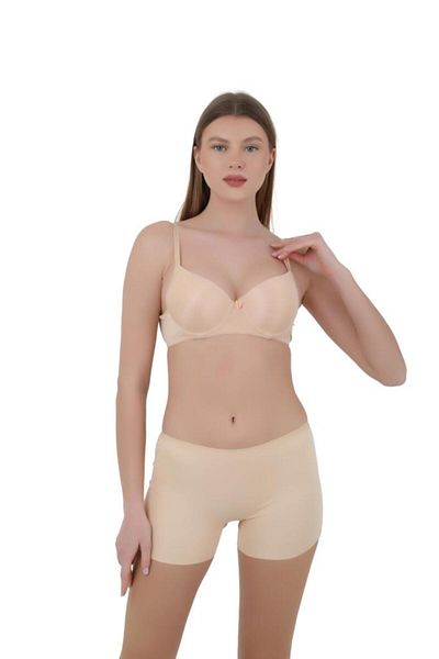 CNT Slip boxer pentru femei din microțesătură fără urme - Pachet special de 3 (NEGRU, ALB, CULOARE PIELE)