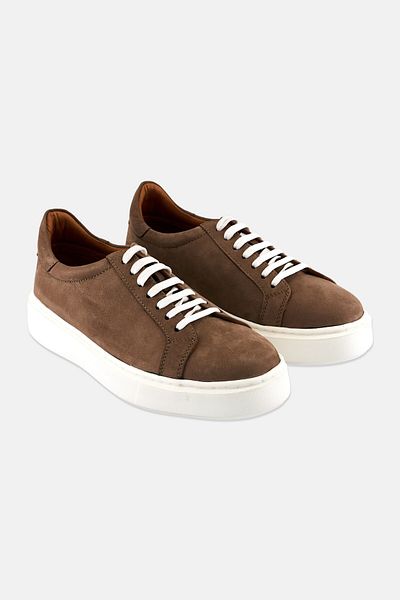 Algspar Men Lace Up Casual Shoes, Brown